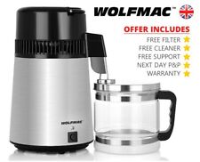 WOLFMAC™ Stainless Steel Water Distiller with Glass Jug & Free Filter / Cleaner