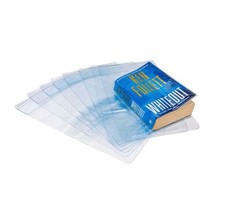 1 x clear plastic reusable PAPERBACK book cover  -high quality new various sizes