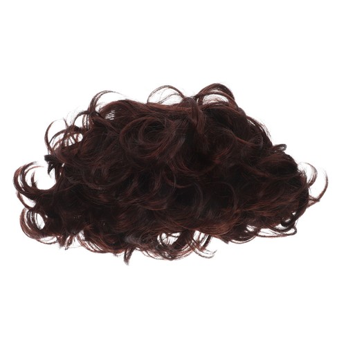 Short brown realistic men - brown, wig