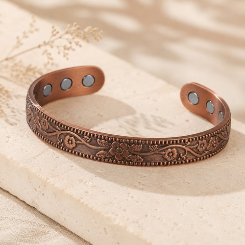 Vintage copper magnetic cuff - copper,