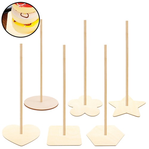 6pcs wooden donut - wooden,