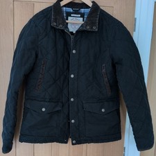 Fat Face Men's Jacket Navy Blue Quilted Size Medium Regular Fit