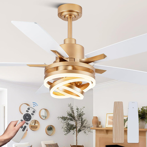 White and gold ceiling - 52",