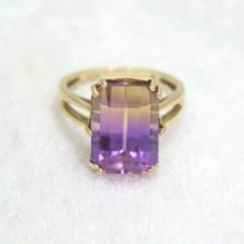 9ct Gold Ametrine Ring Size 5 3/4 - L