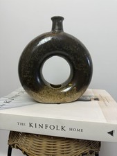 Bloomingville Rustic Nordic Scandi Style Round Donut Vase Shabby Chic Home Decor