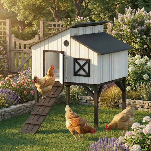 Chicken coop hen - chicken,