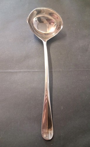 Large heavy silver plate - heavy, ladle