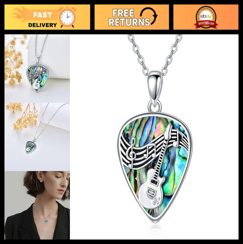Sterling silver guitar pick - silver,