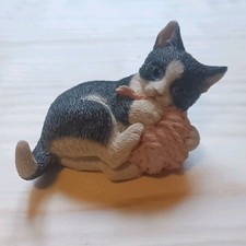 Sherratt & Simpson Black White Kitten Cat With Wool