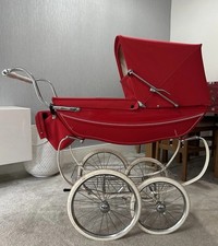 Silver Cross Red Dolls Pram With Bag And Tray Oberon 