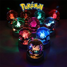 Pokemon 3D Crystal Ball Figure Pokeball Gengar Gyarados Mimikyu Snorlax Rayquaza