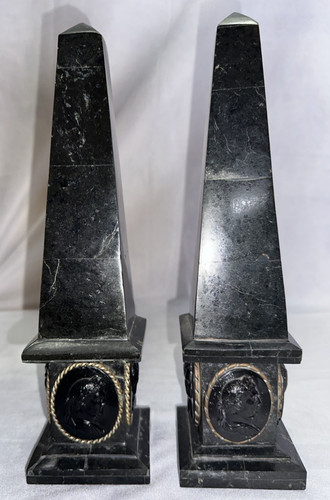 Rare pair antique - rare, marble