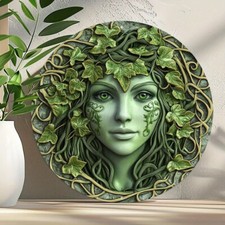 BEAUTIFUL FOREST ELF PIXIE LADY 2D METAL WALL ART PLAQUE GARDEN TREE WALL FENCE