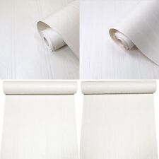 White Paintable Vinyl Wallpaper Beaded Wood Slat Tongue & Groove White Textured