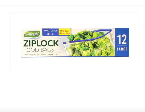 Clear seal ziplock - clear, grains