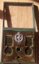 VICTORIAN CAMPAIGN MEDALS DISPLAY CASE RIFLE BRIGADE SOLID SILVER BADGE 1886