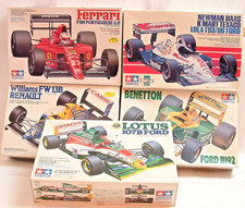5 Vintage Tamiya Formula One F1 Models 1:20 Ferrari F189, Lotus 107B Built/Boxed