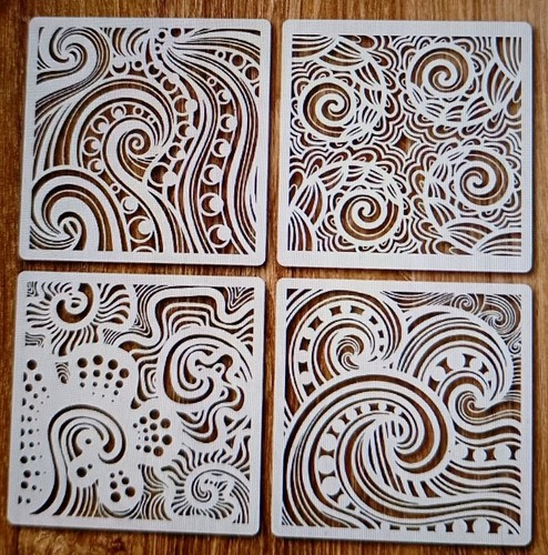 4pcs funky patterns reusable - patterns,