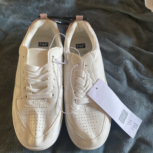 Ladies white faux - f&f, leather