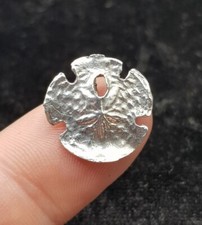Very Unusual Silver Sand Dollar Pendant. Very Cool Design. Free UK P&P 