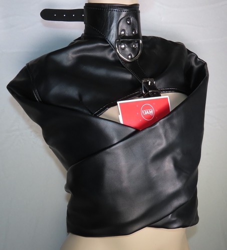 Straitjacket black soft faux - straitjacket,