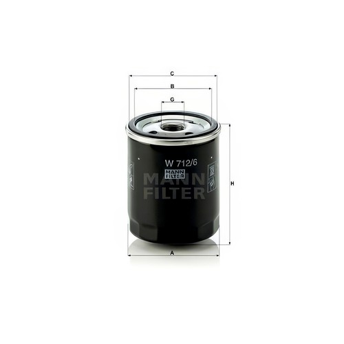 Mann w712 oil filter 93mm - mann,
