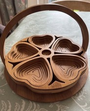 Fold Up Wooden Basket Heart