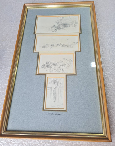 Antique fox hunt - antique, pencil