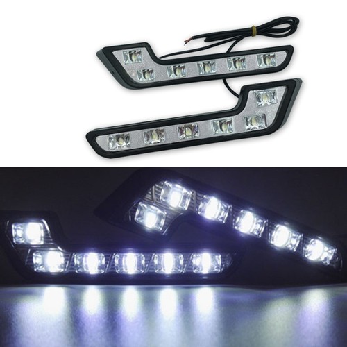 White 6led car - white,
