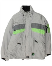 IGUANA Mens Windbreaker Jacket UK 38 Medium Grey Colourblock Polyester DQ85