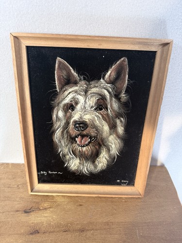 Vintage black velvet - velvet, hand