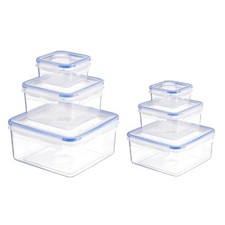 School Lunch Box Tupperware 6 Pack of Boxes Food Meal Microwave Dishwasher Safe