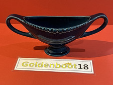 VINTAGE DARTMOUTH POTTERY DEVON BLUE LARGE MANTLE VASE DOUBLE HANDLED 283