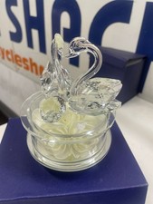 Glass Swan Ornament Decorative