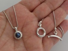 Beautiful Dower & Hall Designer Sterling Silver & Tahitian Pearl Necklace