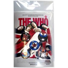 THE WHO - OFFICIAL LOGO BADGE PACK - MOD TARGET who are you UNION JACK arrow