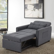 3-in-1 Folding Sofa Bed Pull Out Sleeper Chair Bed/Chaise Longue/Single Armchair