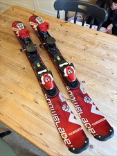 Salomon 99cm Snow Blades in Red/White with Salomon C609 Full Release Bindings