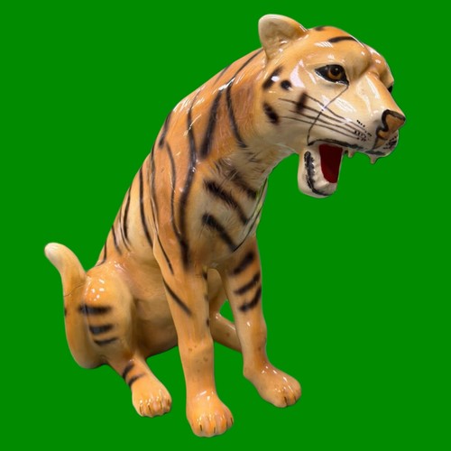 Large ceramic tiger figurine - large,