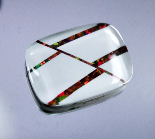 Fire opal doublet - fire,