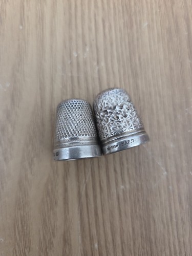 Silver hallmarked thimbles - silver,