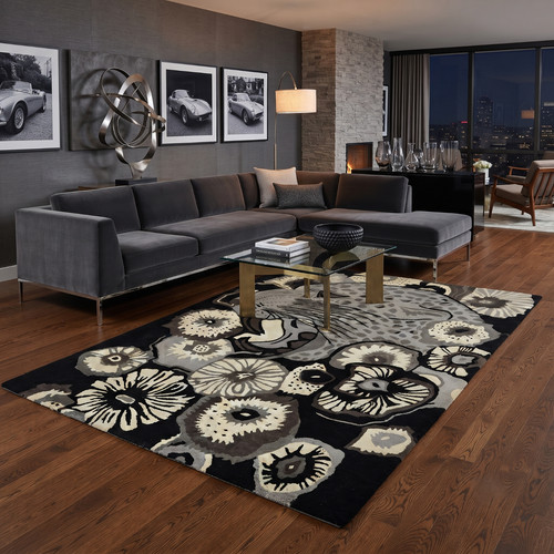 Hand tufted wool area rug - wool,