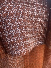 Vintage Retro Mid Century Open Weave Single Curtain Fabric Craft 240x130cm B41