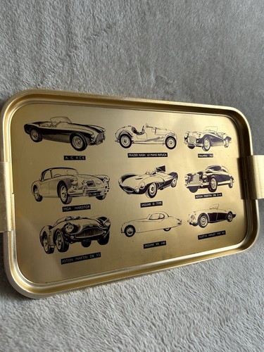 Vintage woodmet annodised - vintage, tray