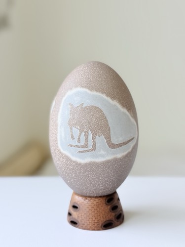Vintage australian carved - carved, emu