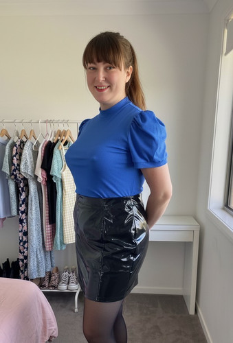 Black pvc faux leather - pvc,