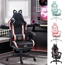 Racing Gaming Chair Reclining Faux Leather Computer Chair with Footrest