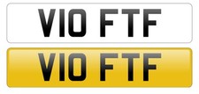 V10 FTF Personalised Registration Number plate