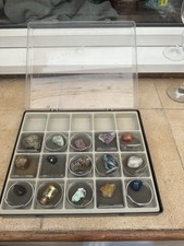 55 Gemstone Set Including Gold Emerald Onyx. Amethyst Quartz Jasper