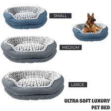 Pet Dog Bed Cat Beds Luxury Soft Washable Puppy Cushion Warm Pet Basket-S M L